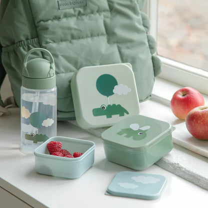 Straw Bottle - Happy Clouds - Green