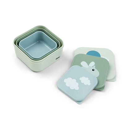 Snack Box 3pk - Happy Clouds - Green