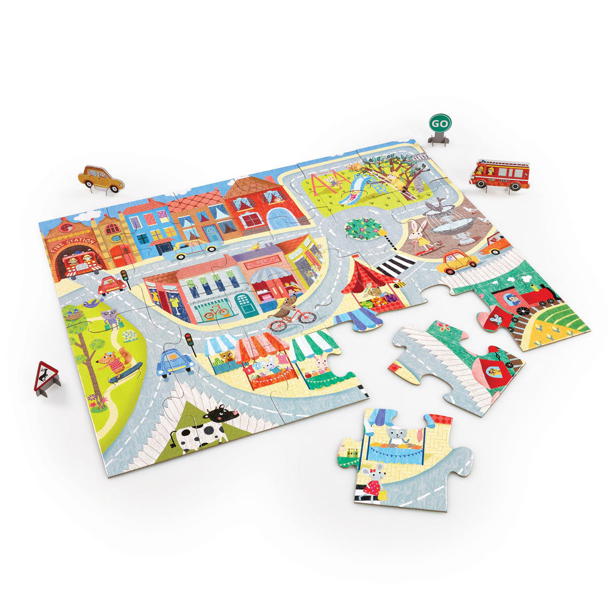Busy Town 24 Piece Floor Jigsaw Puzzle