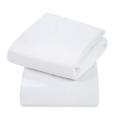 Crib 2 Pack Fitted Sheets - White