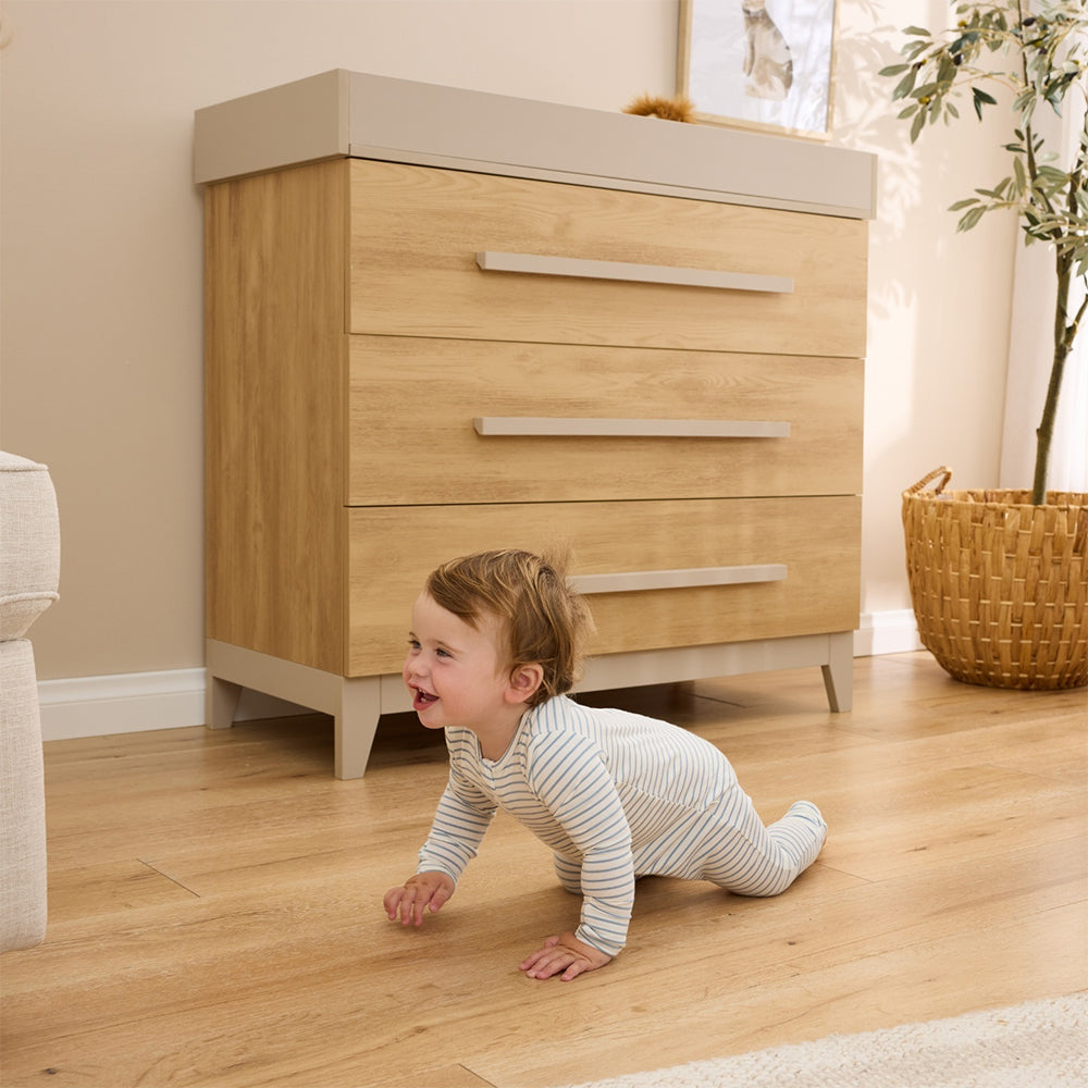 Misha Cot Bed & Hallee Chest Changer 2 Piece Room Set