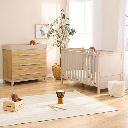 Misha Cot Bed & Hallee Chest Changer 2 Piece Room Set