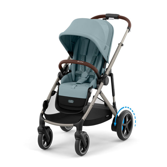 Cybex e-Gazelle S Electric Single to Double Pushchairs & Prams Light Blue | Kaliedy Ireland's Baby Shop