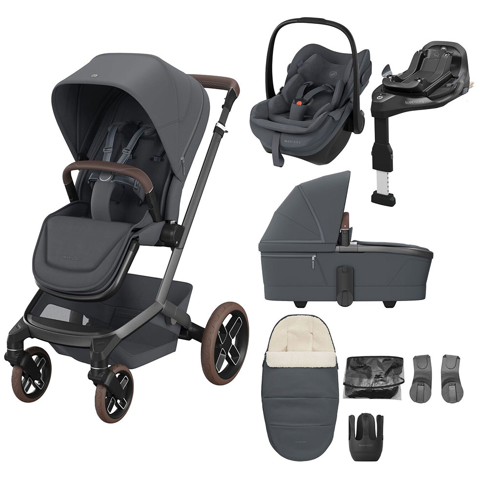 Fame 8 Piece Premium Travel System with Pebble Slide Pro Bundle