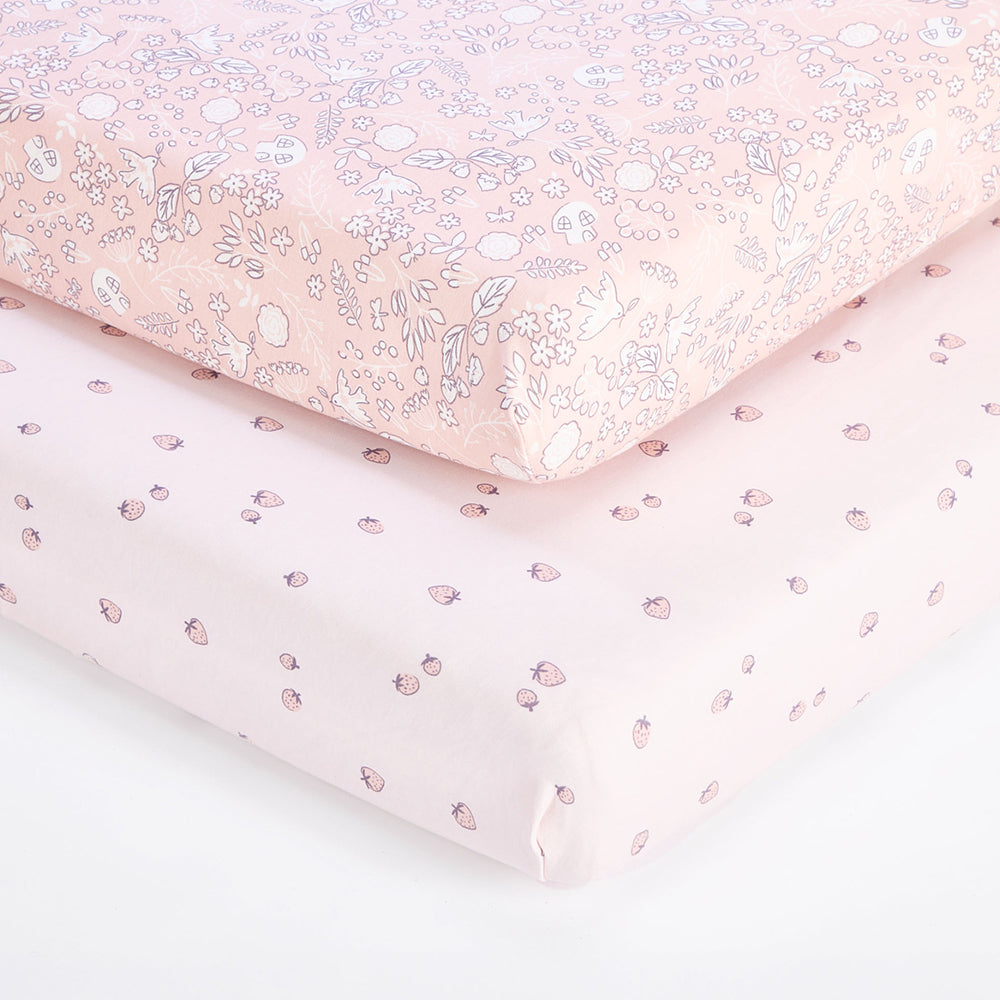 CoZee Fitted Crib Sheets 2pk