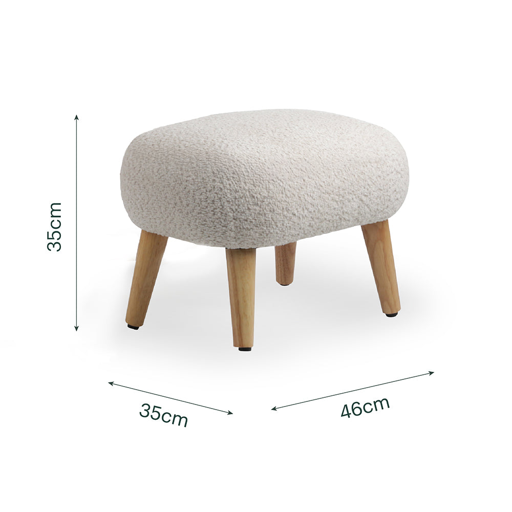 Etta Foot Stool - Boucle