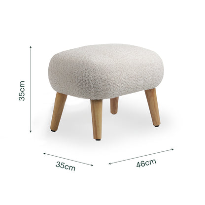 Etta Foot Stool - Boucle