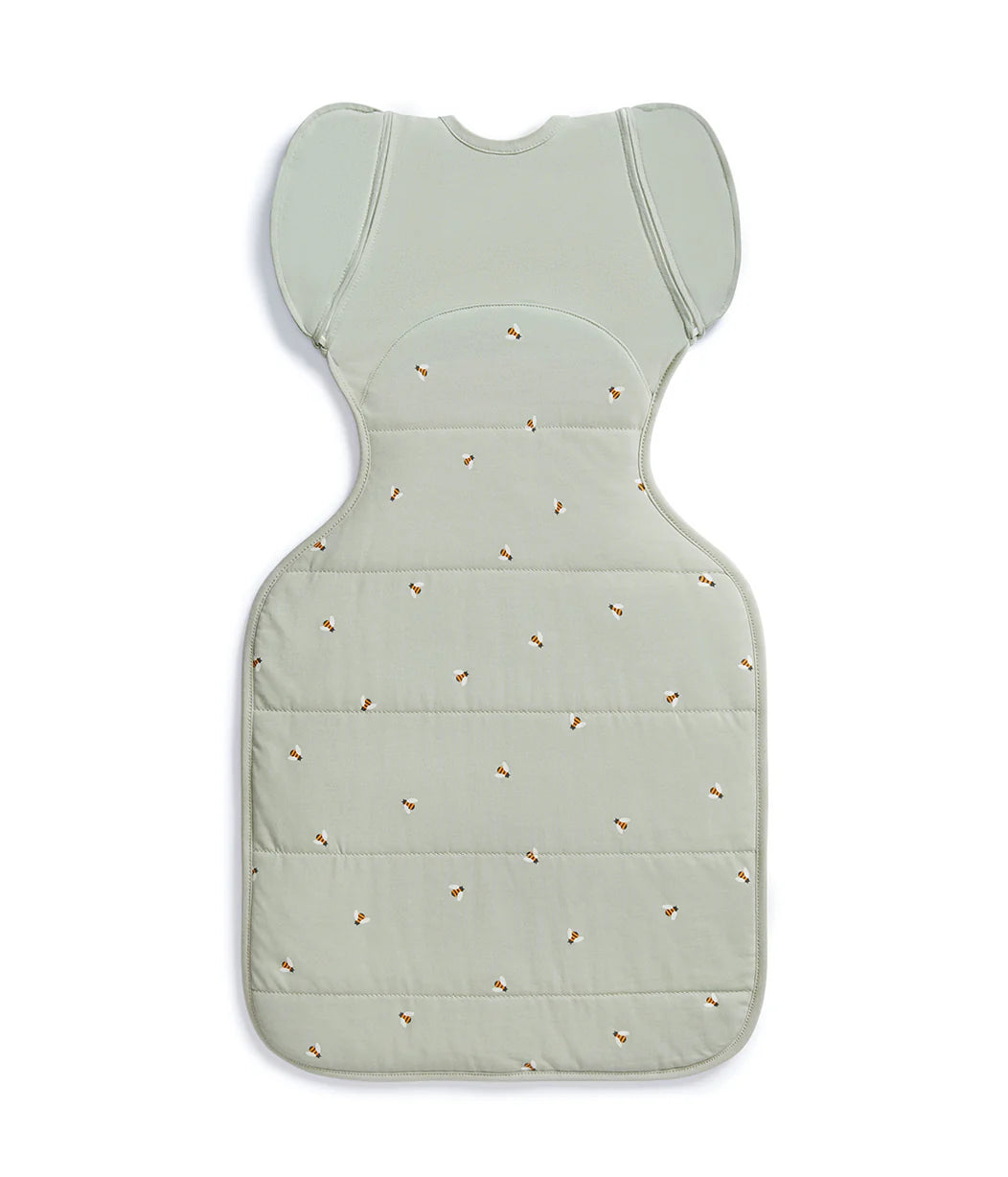 Swaddle Up™ Stage 2 Transition Bag Quilted Cotton 2.5 Tog - Olive Bees