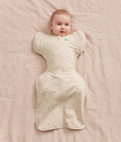 Swaddle Up™ Stage 2 Transition Bag Stretch Cotton Fleece 1.5 Tog - Oatmeal Twigs