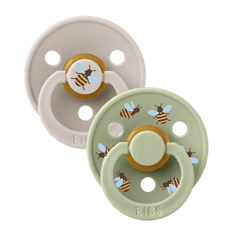 STUDIO Colour Latex Soother 2pk Bumblebee - Mushroom/Sage