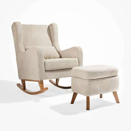Harper Wingback Rocking Chair & Footstool