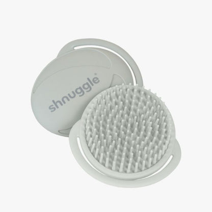 grey baby bath brush shnuggle kaliedy