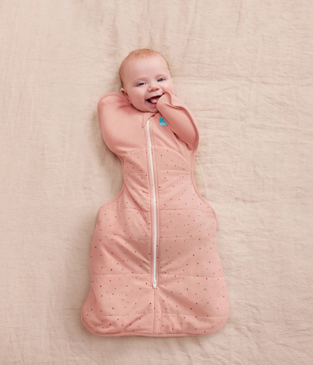 Swaddle Up™ Stage 1 Quilted Stretch Cotton 2.5 Tog -  Rose Pebble