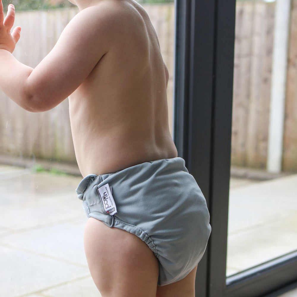 Pop In Single Bamboo Nappy - Slate