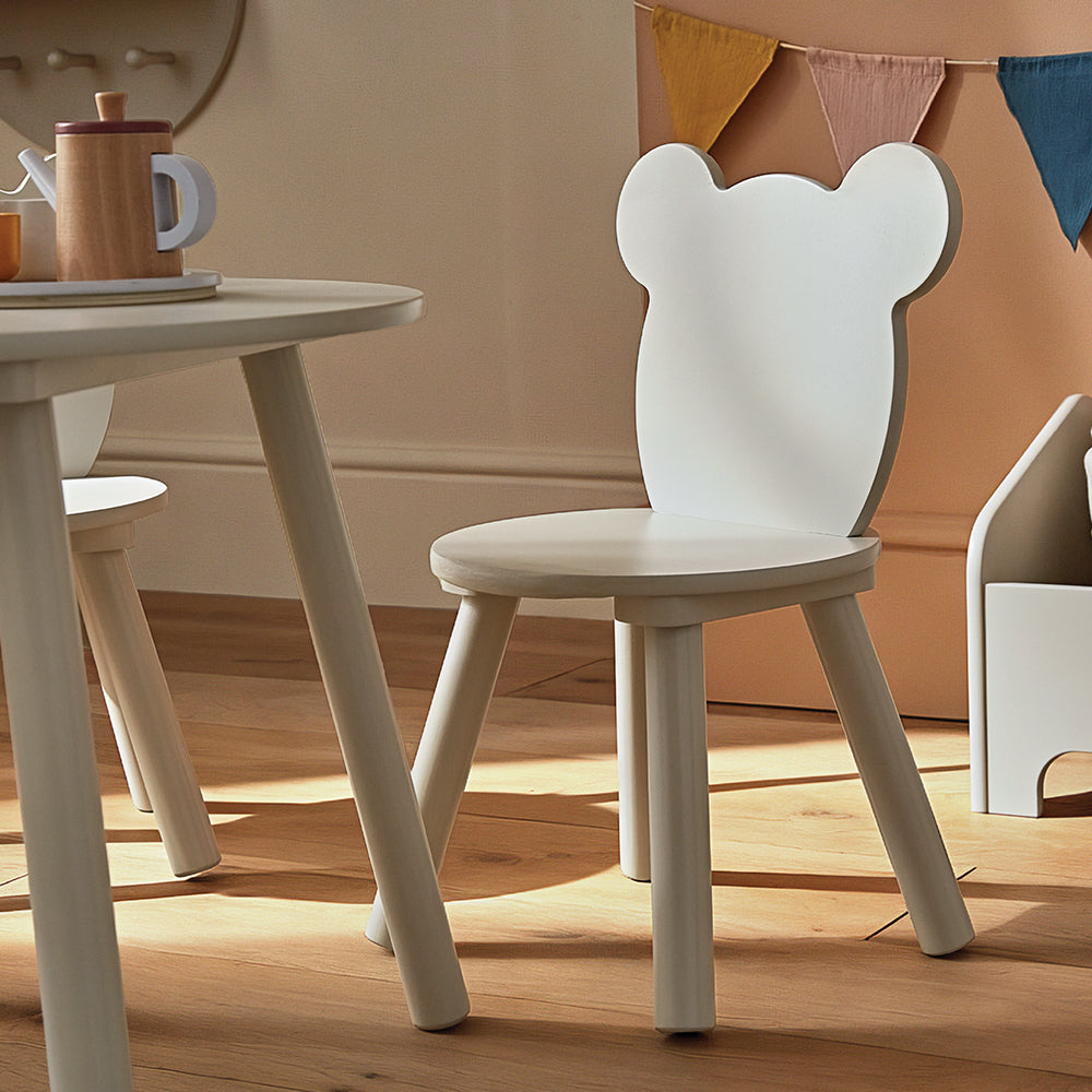 Play House Bear Table & 2 Chairs - Pebble