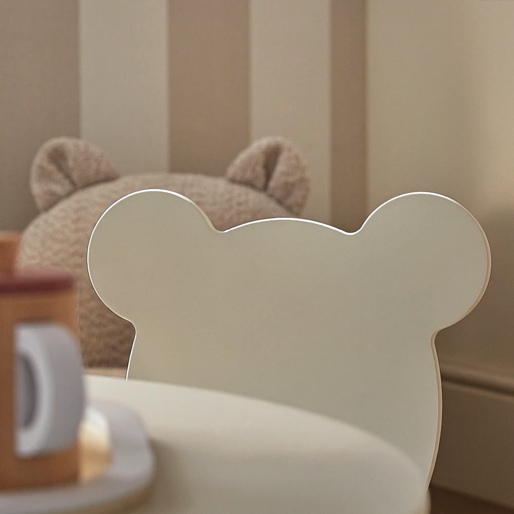 Play House Bear Table & 2 Chairs - Pebble