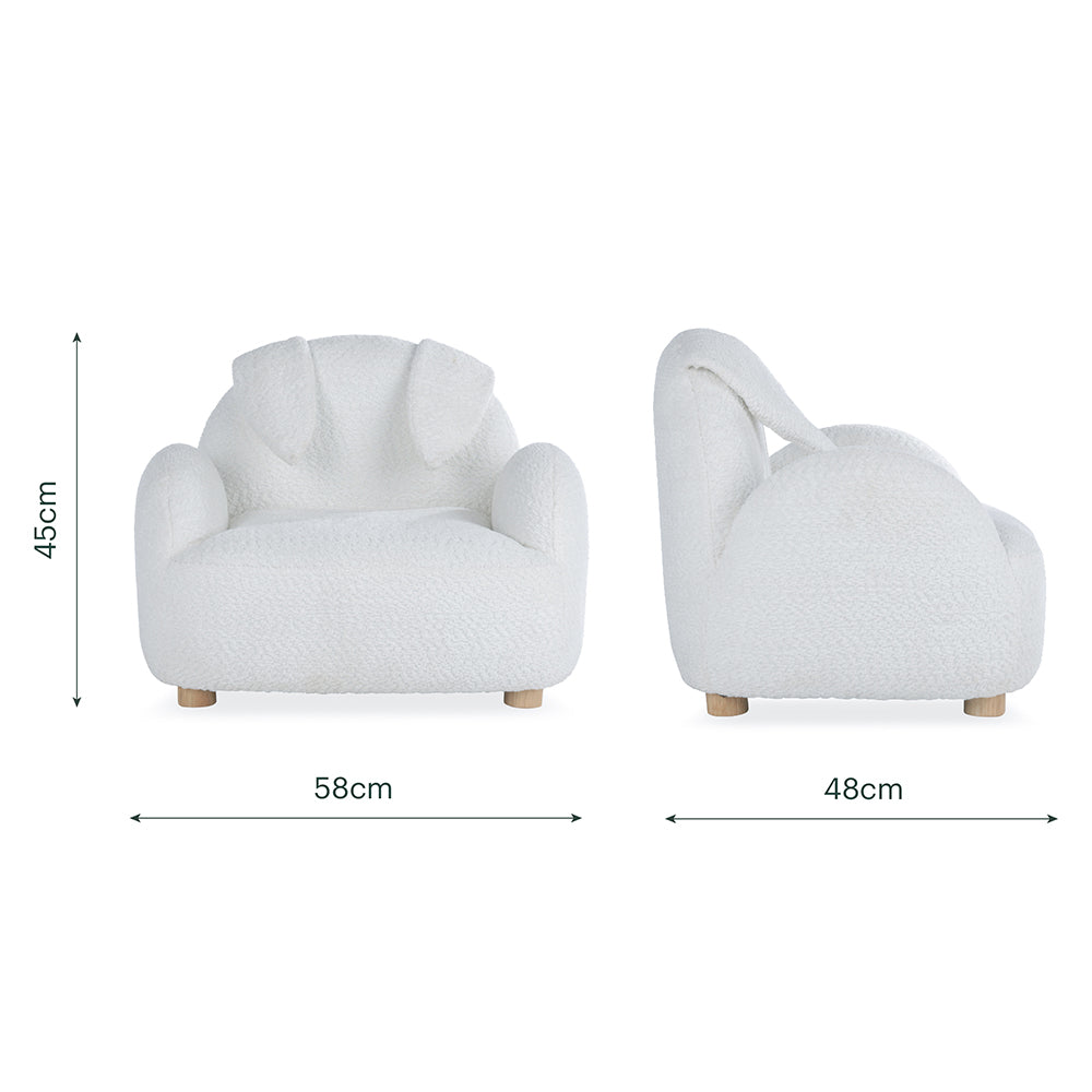 Etta Bunny Kids Chair - Boucle Off White