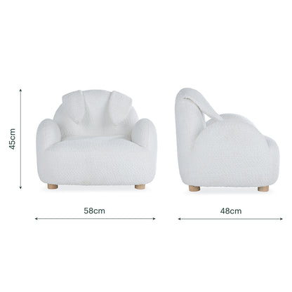 Etta Bunny Kids Chair - Boucle Off White