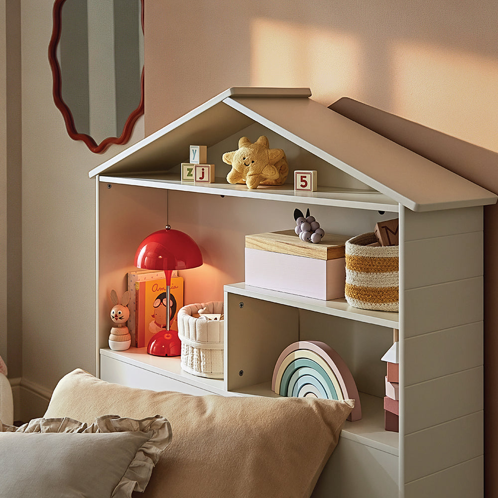 Play House Single Bed with Storage - Pebble