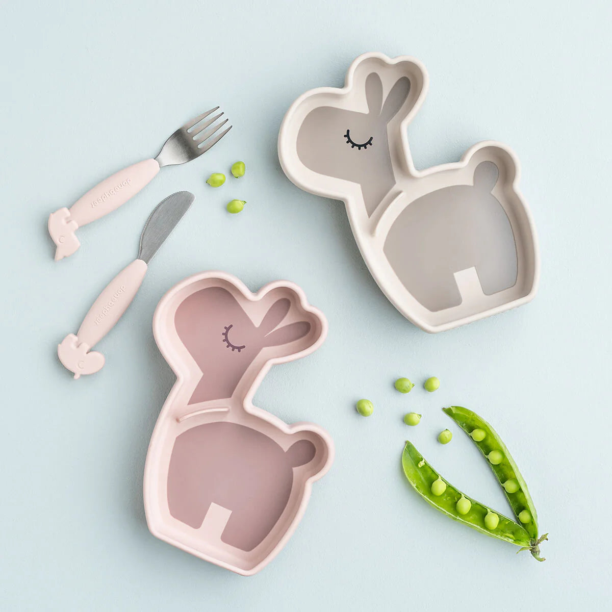 Silicone Stick & Stay Snack Plate - Lalee - Sand