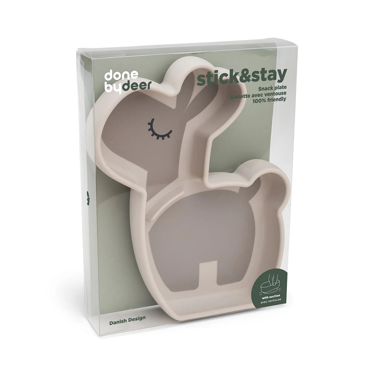 Silicone Stick & Stay Snack Plate - Lalee - Sand