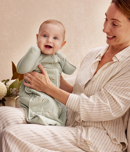 Swaddle Up™ Stage 2 Transition Bag Quilted Cotton 2.5 Tog - Olive Bees
