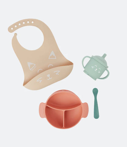 Learn'isy Silicone Feeding Set (6m+) - Fox