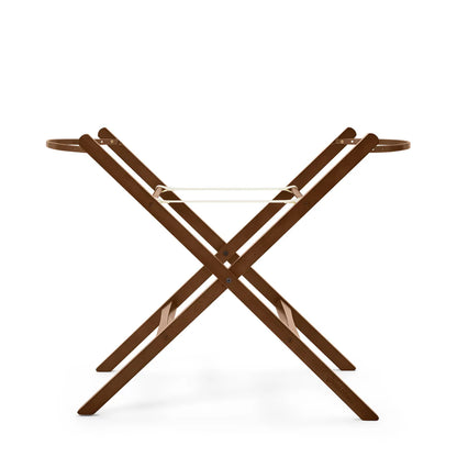 Organic Wheat Knit Moses Basket, Mattress & Walnut Folding Stand Set