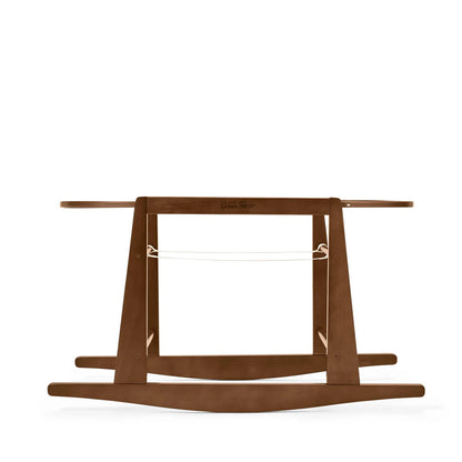 Organic Quilt Moses Basket, Mattress & Walnut Rocking Stand
