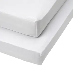 Fitted Cot Bed Sheets 2pk - White