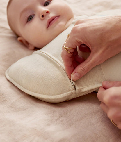 Swaddle Up™ Stage 2 Transition Bag Stretch Cotton Fleece 1.5 Tog - Oatmeal Twigs