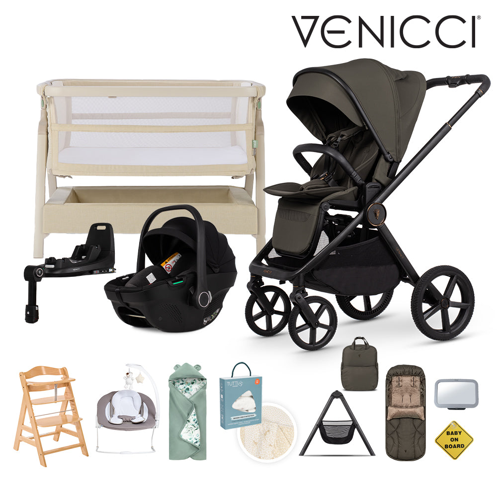 Upline 3 4in1 Tiago Car Seat & Base Ultimate Newborn Bundle