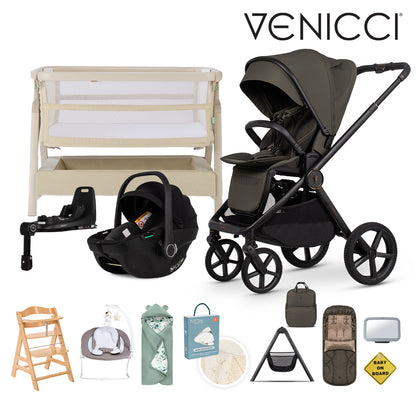 Upline 3 4in1 Tiago Car Seat & Base Ultimate Newborn Bundle