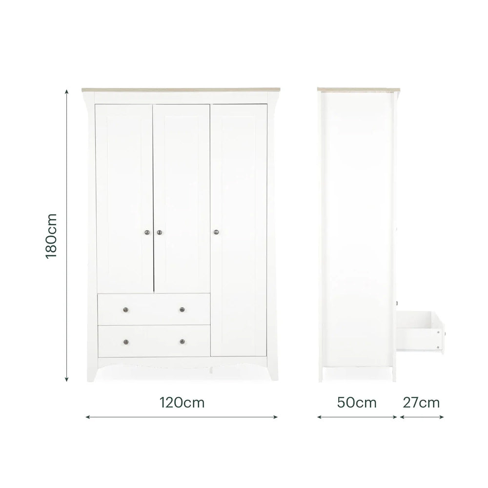Clara 3 Door Triple Wardrobe