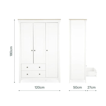 Clara 3 Door Triple Wardrobe