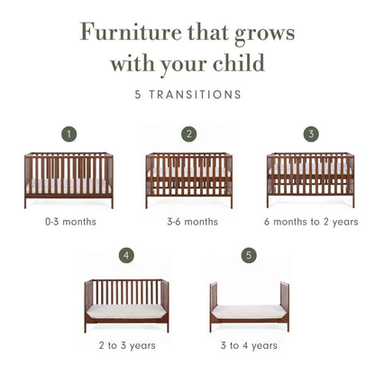 Origin Malmo Cot Bed & Cot Top Changer & Mattress