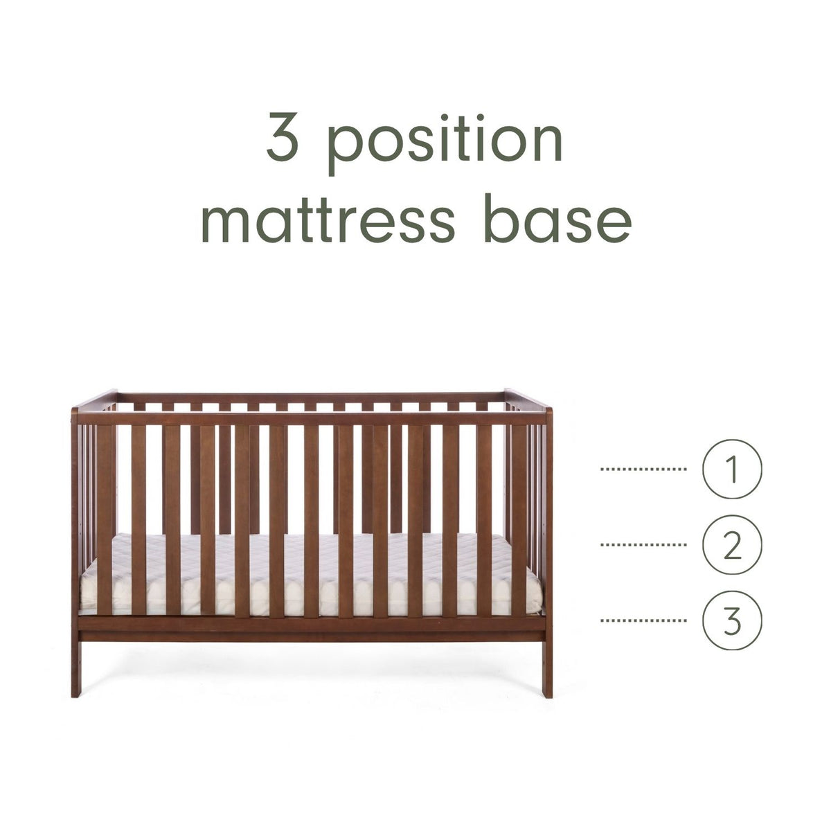 Origin Malmo Cot Bed & Cot Top Changer & Mattress