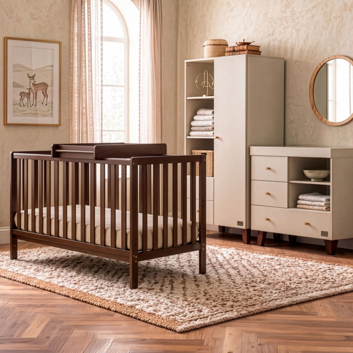 Origin Malmo Cot Bed & Cot Top Changer & Mattress