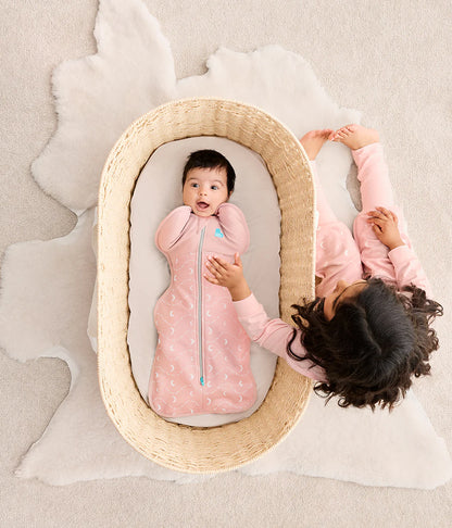 Swaddle Up™ Stage 1 Brushed Fleece 1.5 Tog - Dusty Pink Moon