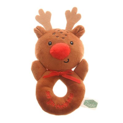 My First Christmas Plush Baby Rattle