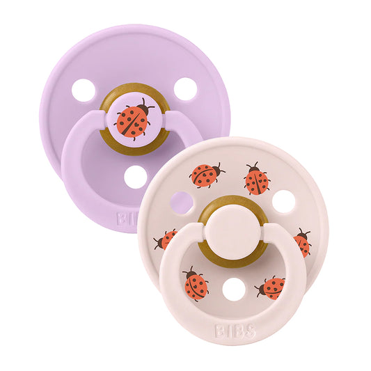 STUDIO Colour Latex Soother 2pk Ladybug - Violet Sky/Petal