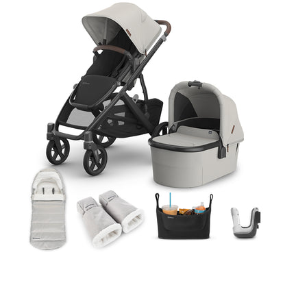 grey pushchair-buggy-vista-uppababy-kaliedy-bundle