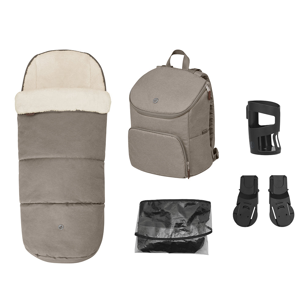 pushchair buggy accessories cup holder changing bag foot muff maxi cosi kaliedy