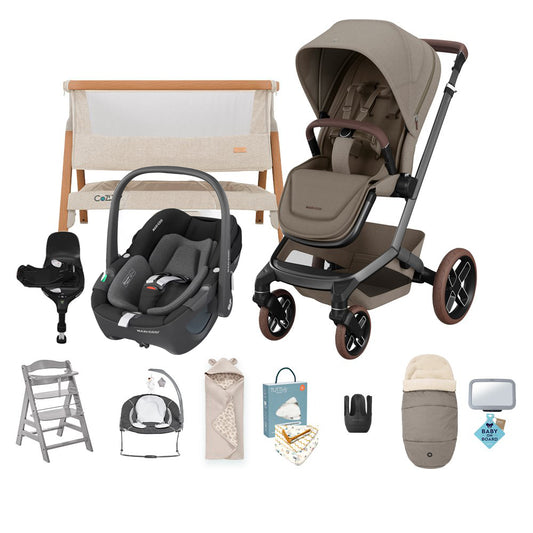 pushchair car seat bedside crib newborn bundle maxi cosi kaliedy