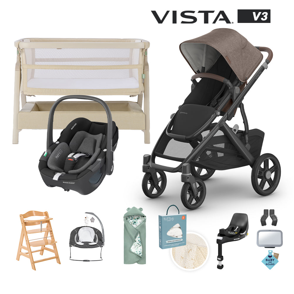 Vista V3, Maxi Cosi Pebble 360 & Familyfix 360 Base Newborn Bundle