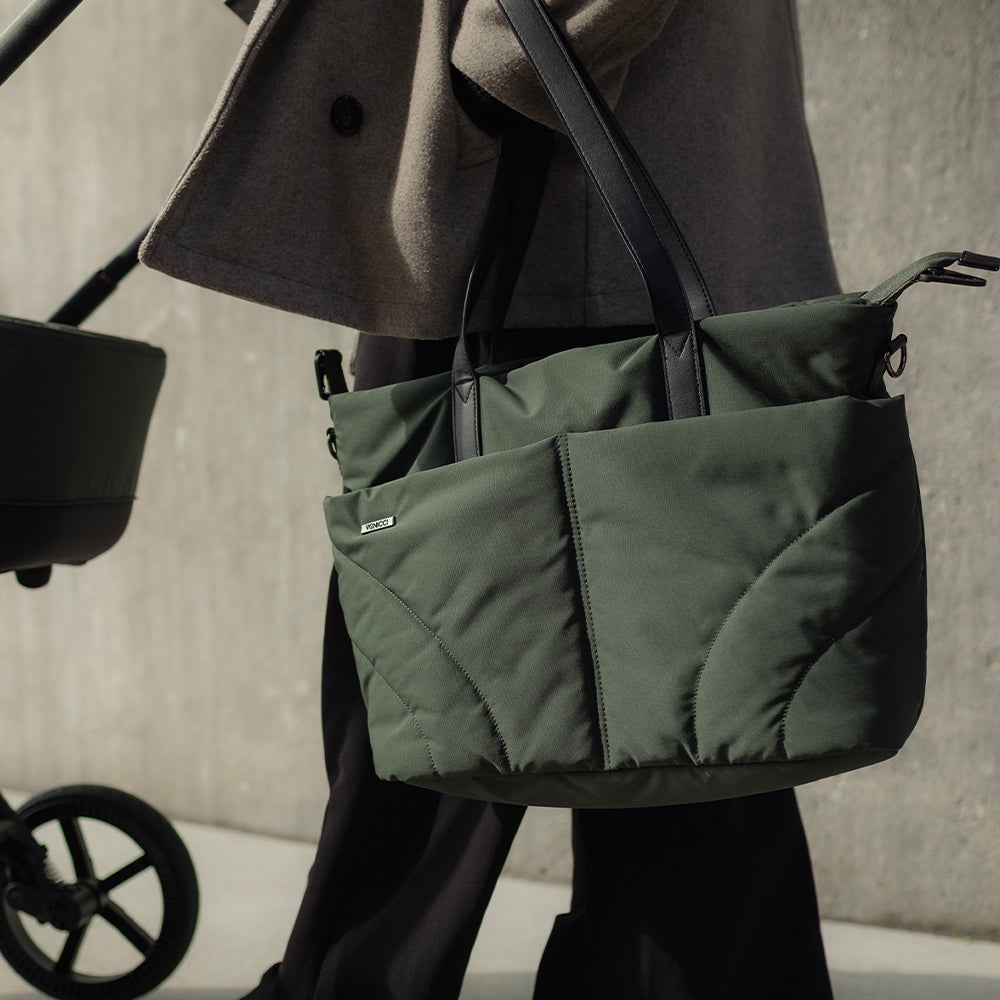 green changing bag nursery bag pushchair venicci kaliedy