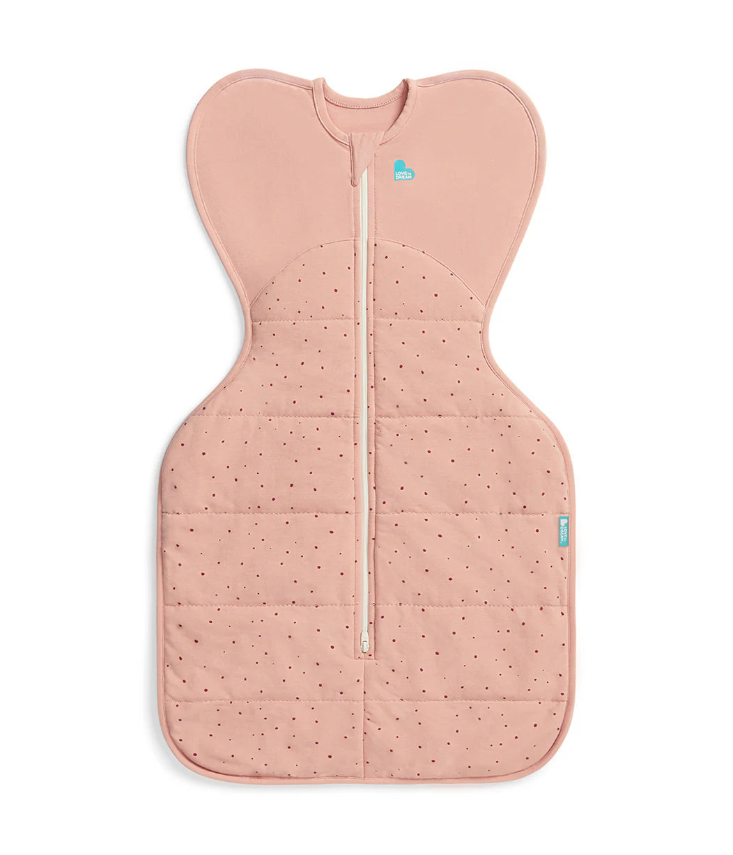 Swaddle Up™ Stage 1 Quilted Stretch Cotton 2.5 Tog -  Rose Pebble