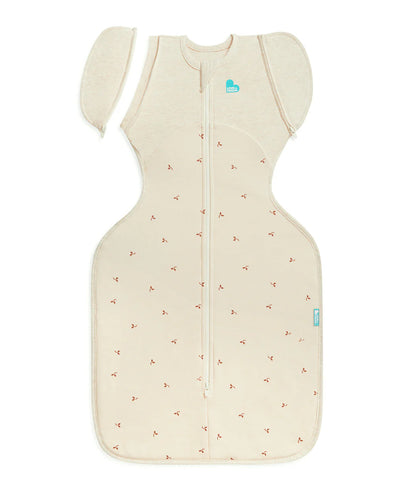 Swaddle Up™ Stage 2 Transition Bag Stretch Cotton Fleece 1.5 Tog - Oatmeal Twigs