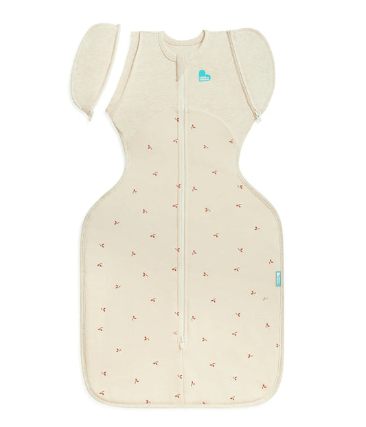 Swaddle Up™ Stage 2 Transition Bag Stretch Cotton Fleece 1.5 Tog - Oatmeal Twigs