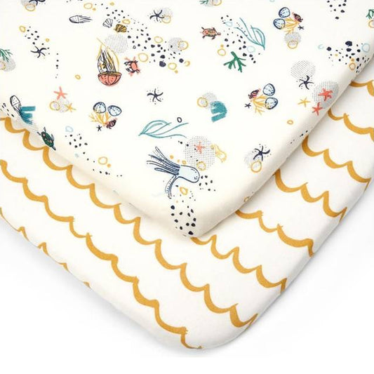 CoZee Fitted Crib Sheets 2pk (Ex Display)